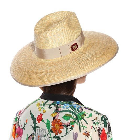 gucci inspired straw hat|Gucci wide brim hat.